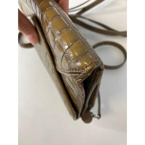 BRIGHTON, SMALL EMBOSSED ANIMAL PATTON LEATHER CROSSBODY BAG - Picture 10 of 16